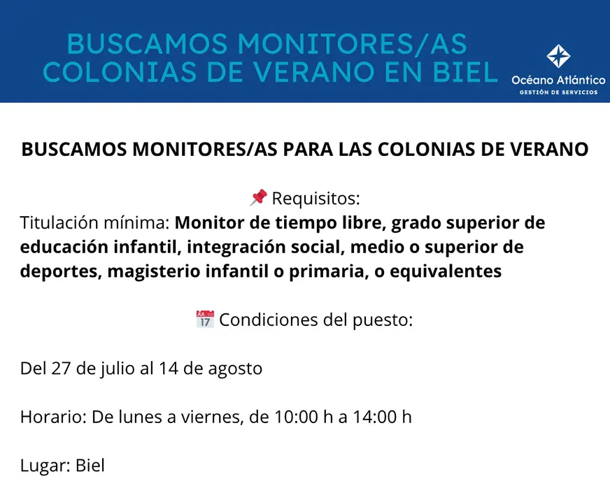Buscamos monitores/as